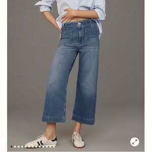 The Colette Crop High-Rise Wide-Leg Jeans - NWT